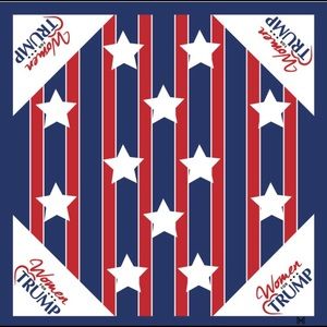 Red‎ white and blue Women for Trump striped scarf